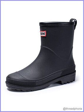 Waterproof Mid Calf Rain Boots Anti-Slip PVC Garden Work Shoes